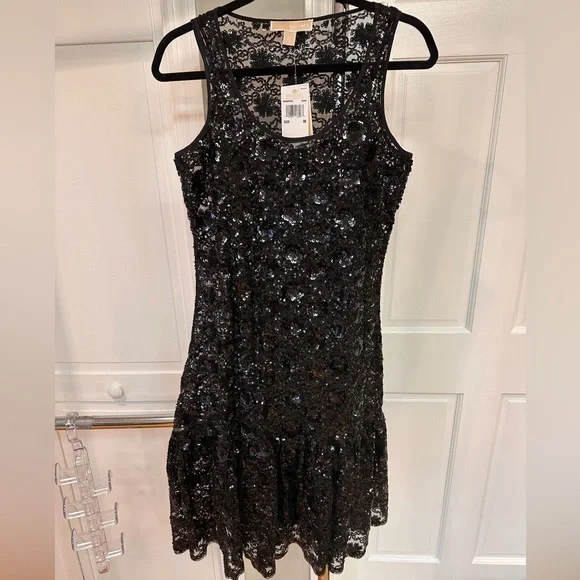 michael kors sequin slip dress Michael Kors silk sequin slip dress S (4-6)